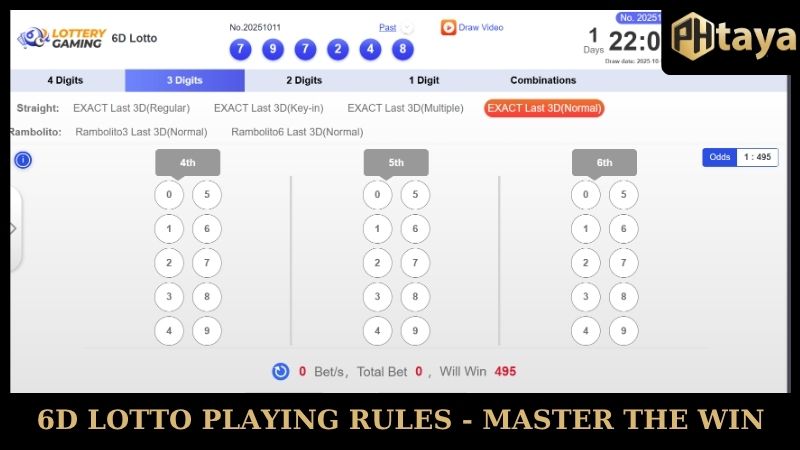 The secret to winning big every week with 6D Lotto that everyone needs to know 6 6D Lotto PHTAYA Playing Rules - Master the win