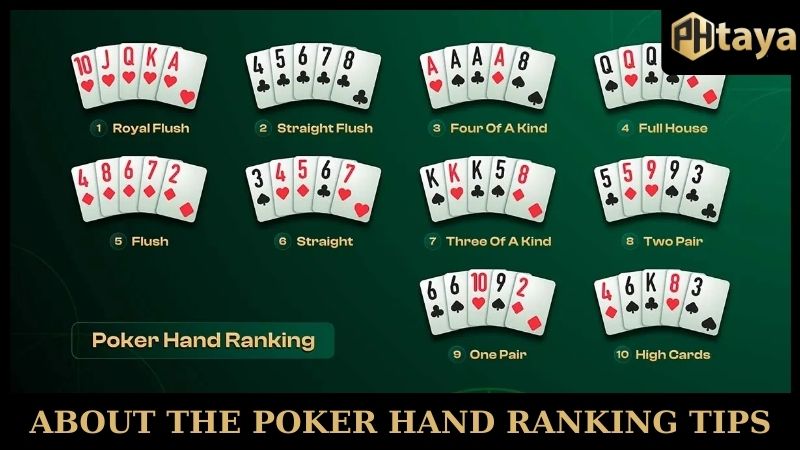 Poker Hand Ranking Tips - Important Knowledge For Players! 5 About the poker PHTAYA hand ranking tips