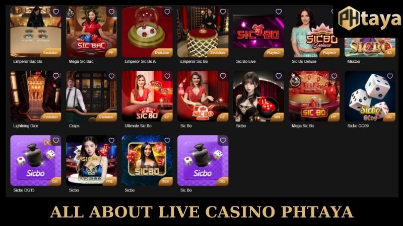 Live Casino PHTAYA - Ultimate Gaming Experience Of 2025 4 All about live casino PHTAYA