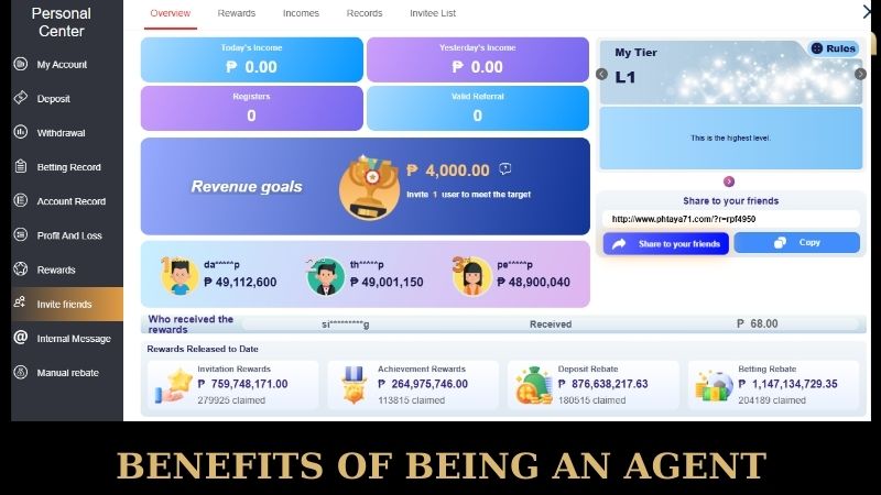 Benefits of being an agent PHTAYA