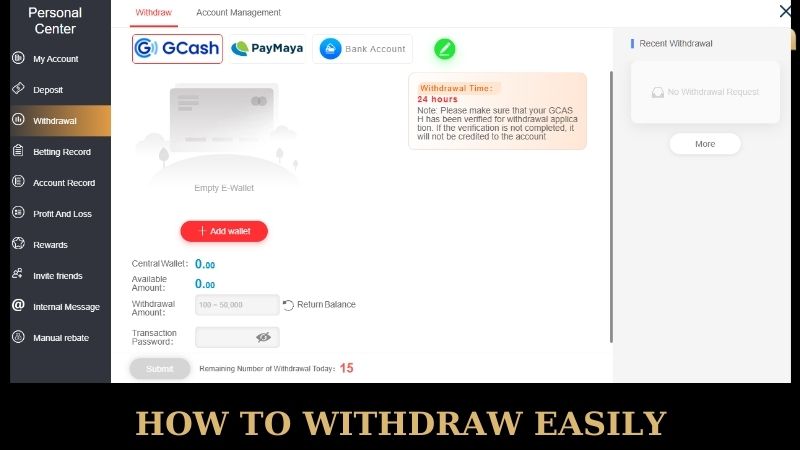 How to withdraw PHTAYA easily