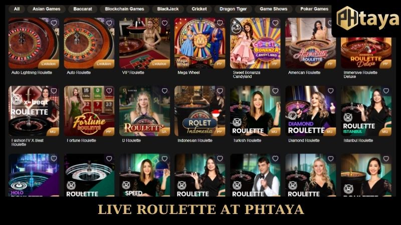 Live roulette at PHTAYA