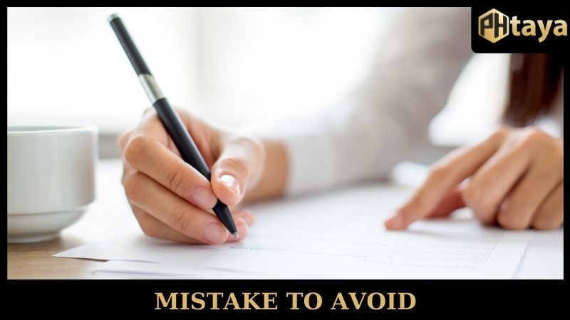 Mistake to avoid at PHTAYA